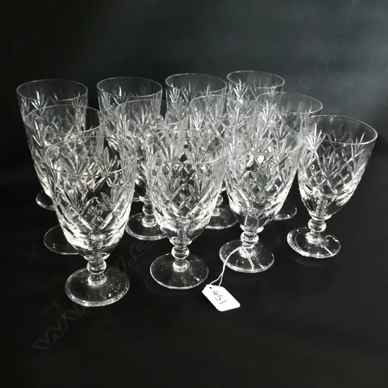 12 CROWN MARKED SHERRY WINE GLASSES