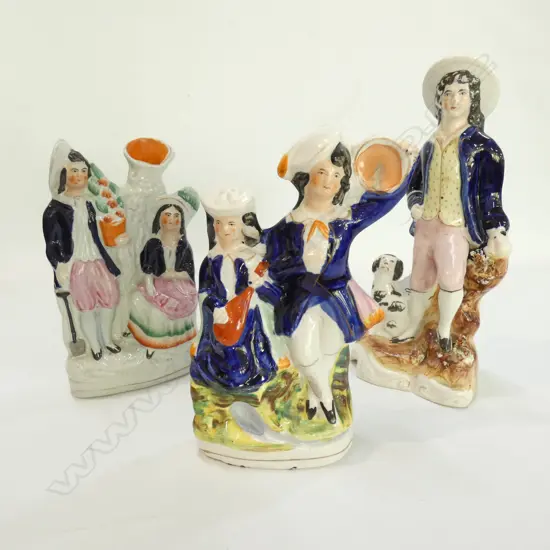 3 STAFFORDSHIRE FIGURES 