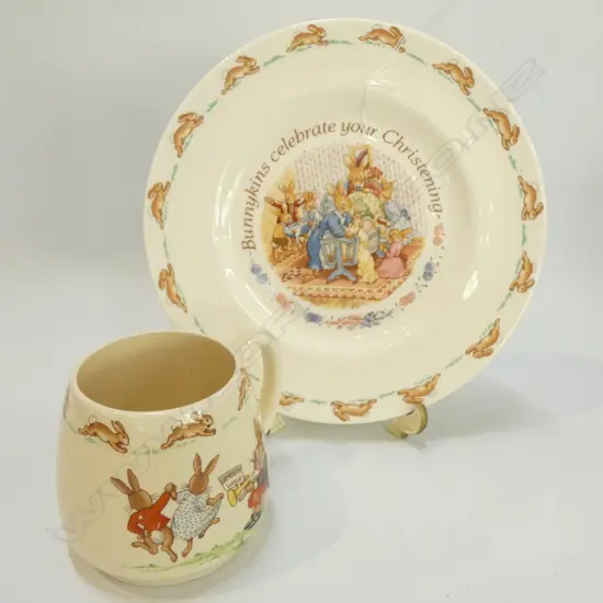 ROYAL DOULTON BUNNYKINS PLATE 20CM & MUG