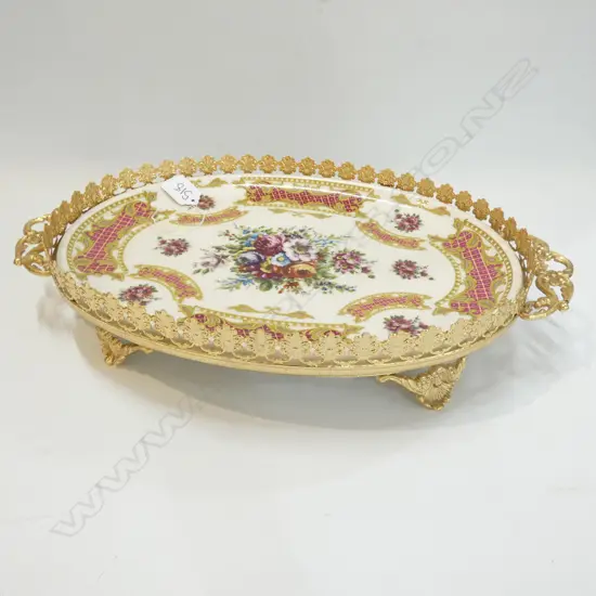 CONTINENTAL 2 HANDLED PORCELAIN DISH
