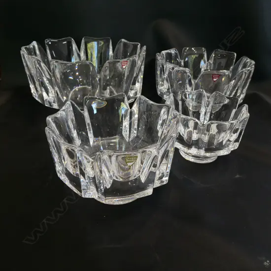 4 ORREFOS GRADUATED GLASS BOWLS