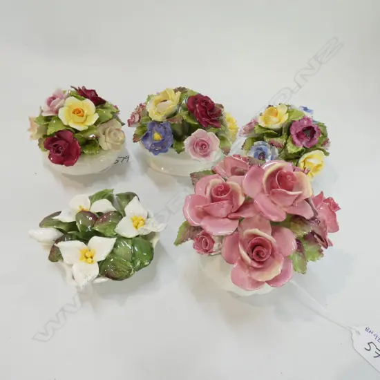 5 CHINA ORNAMENTS AYNSLEY/R/ALBERT ETC