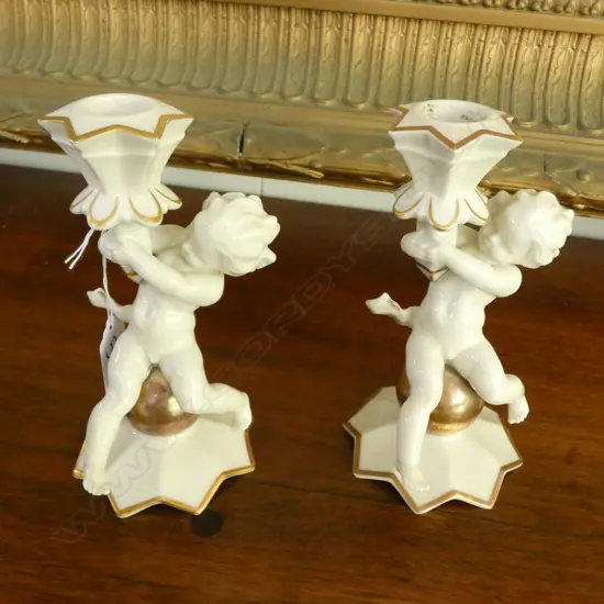 PR OF HUTSCHENREUTHER PUTTI CANDLESTICKS