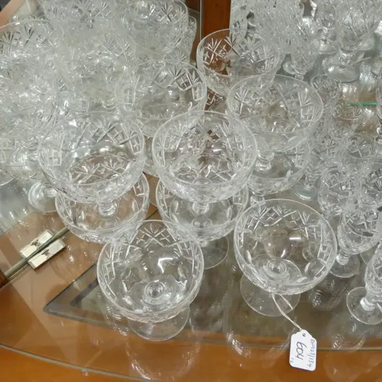 12 CROWN MARKED CRYSTAL SUNDAE DISHES