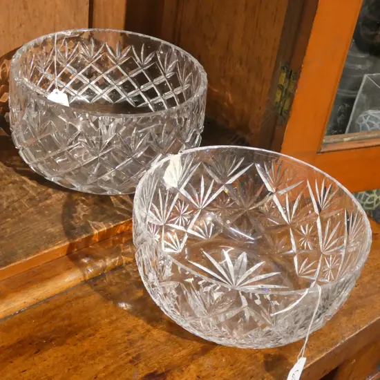 2 CUT CRYSTAL BOWLS