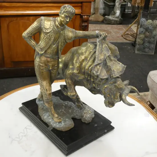 BRONZED BRASS STATUE OF MATADOR W. 600MM