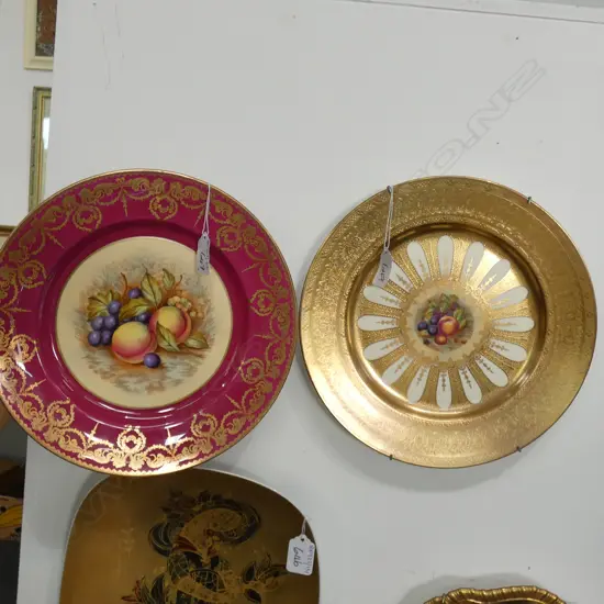 2 AYNSLEY GILT PLATES