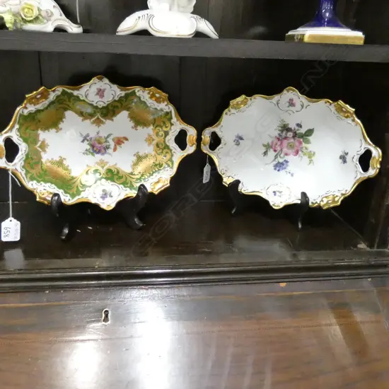 2 KAISER CONTINENTAL GILT DISHES
