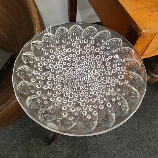 LALIQUE LARGE ROSCOFF PATTERN BOWL