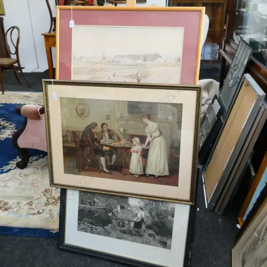 3 PRINTS; PEARS REGENCY SCENE, 'THE MAID OF THE MILL' & COLONIAL MASTERTON