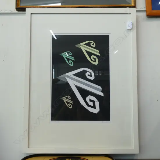 "PAPER PLANES" FRAMED  SCREEN PRINT GLEN JONES 