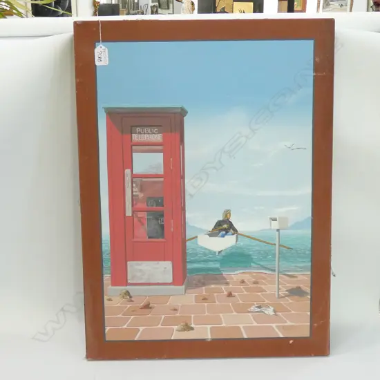 FINLAYSON 'THE IMPOSSIBLE CONVERSATION' OIL ON CANVAS 1979 640 X 480MM