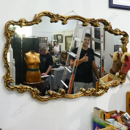 LARGE GILT FRAMED MIRROR