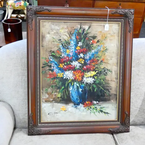 OIL STILL LIFE INITIALED G.T