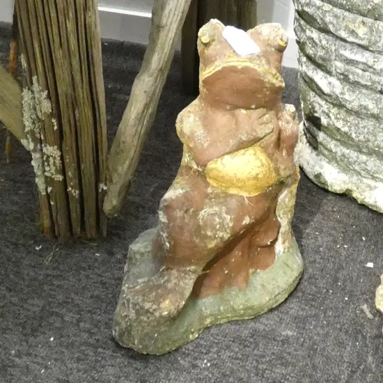 GARDEN ORNAMENT CONCRETE FROG H. 270MM