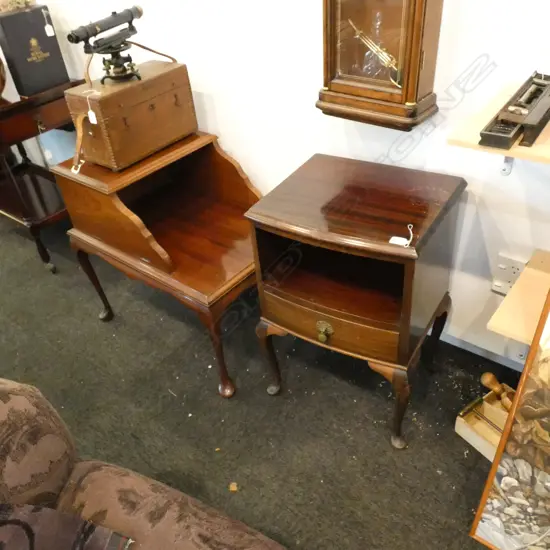 QUEEN ANNE STYLE BED SIDE TABLE & TELEPHONE TABLE 