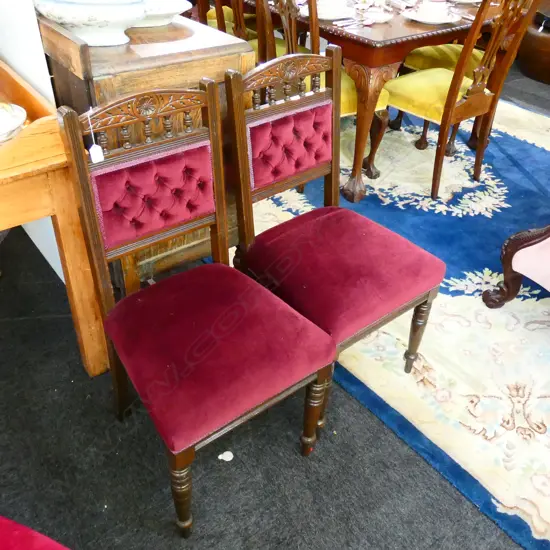 PR OF EDWARDIAN DINING CHAIRS