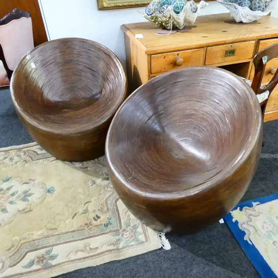 PR CANE RATTAN ROUND CHAIRS