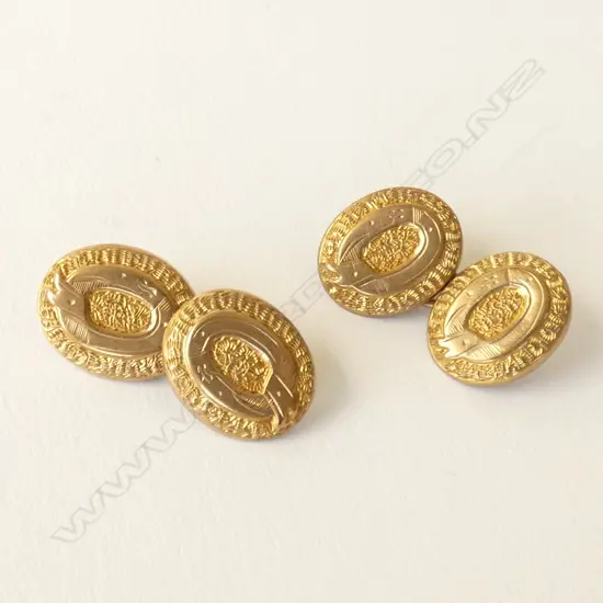 PAIR OF GOLD PLATED CUFFLINKS - BOXED