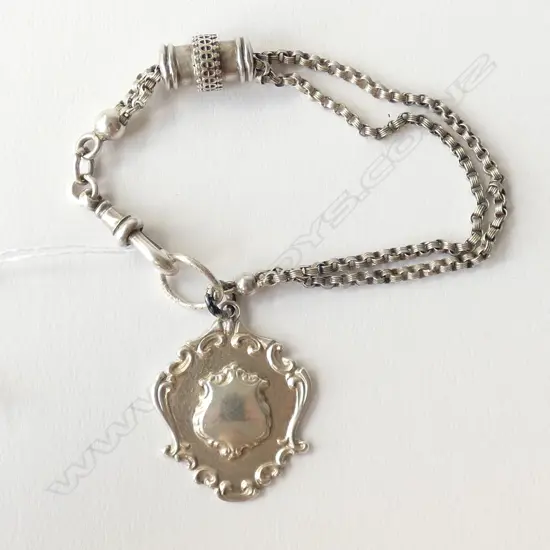 STG SILVER ALBERTINA BRACELET & MEDAL 17 GRAMS