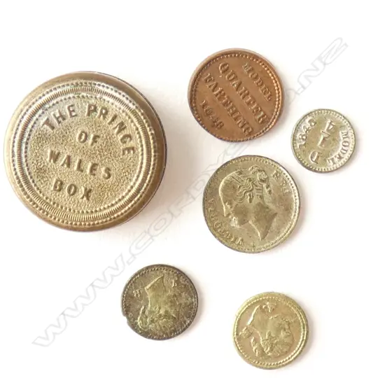 6 OLD (Victorian) MINI COINS....