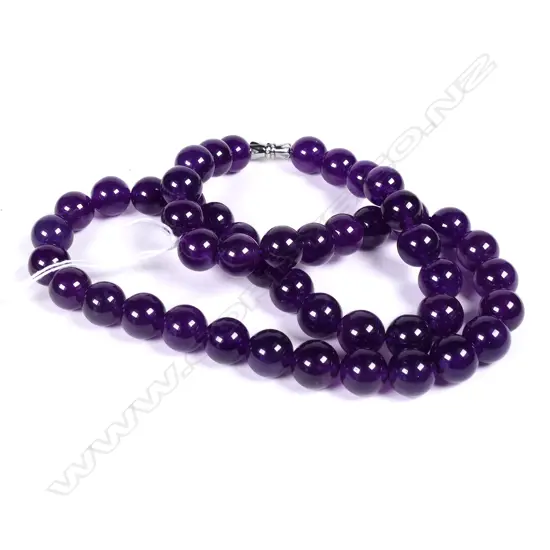 AMETHYST BEAD NECKLACE