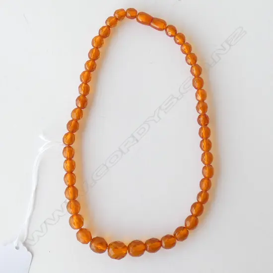 RECONSTITUTED AMBER? NECKLACE L. 440MM