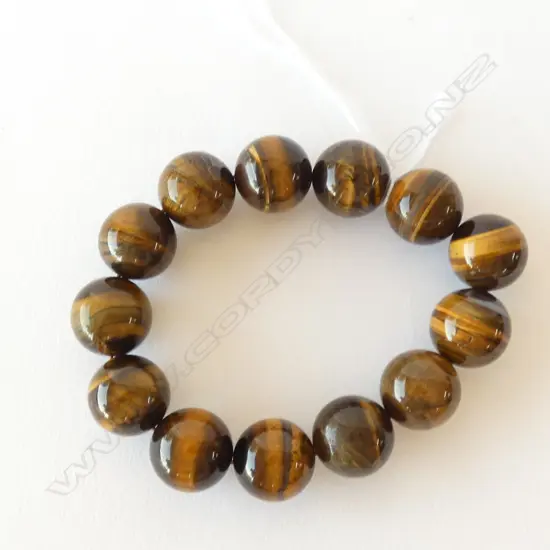 TIGERS EYE BRACELET 13 16MM BEADS