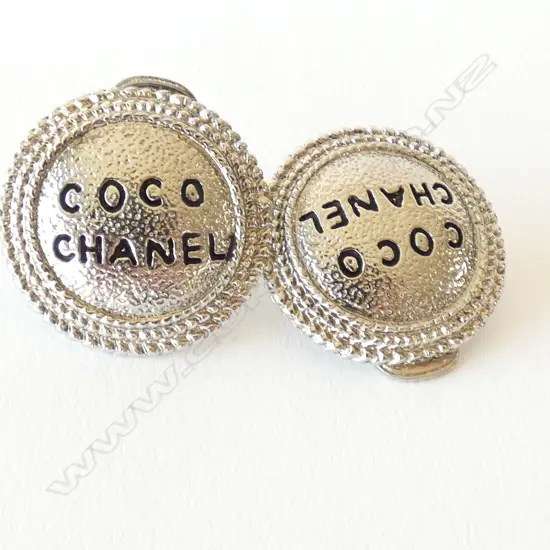 2 PRS OF COCO CHANEL CLIP-ON EARRINGS