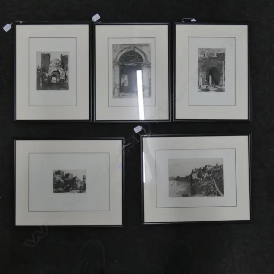 5 WILLIAM SCOTT ITALIAN ETCHINGS LARGEST PR 500 X 410MM