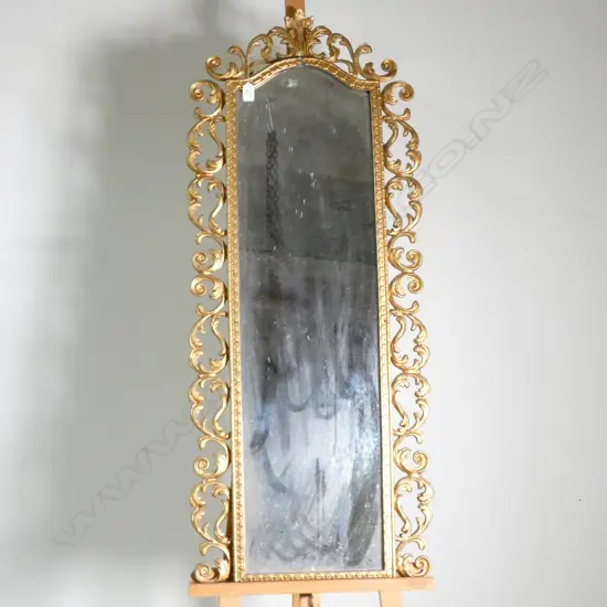 GILT METAL HALL MIRROR H 1250 MM