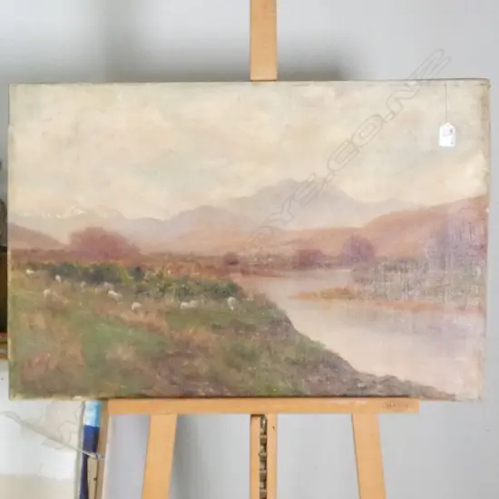 F BROOKSMITH F.N .B. A OIL ON CANVAS RURAL LANDSCAPE 520 X 780 MM