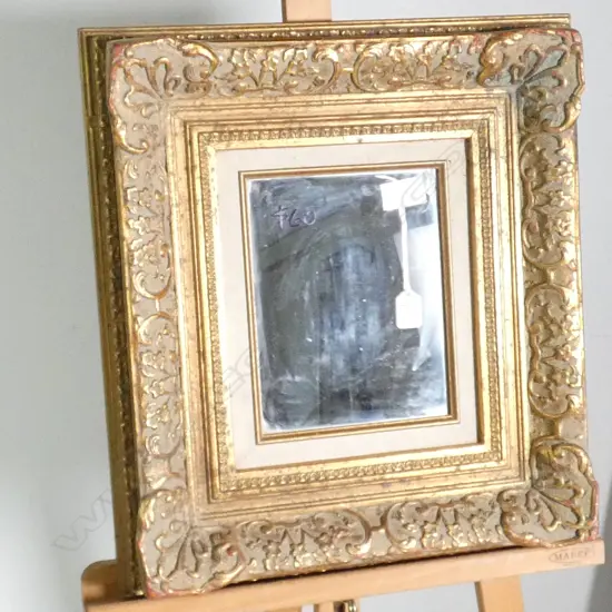 GILT FRAMED MIRROR H 490 MM