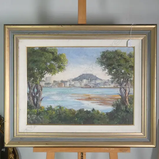 G.R. COULDRY OIL ON BOARD AUCKLAND CITY 400 X 540 MM