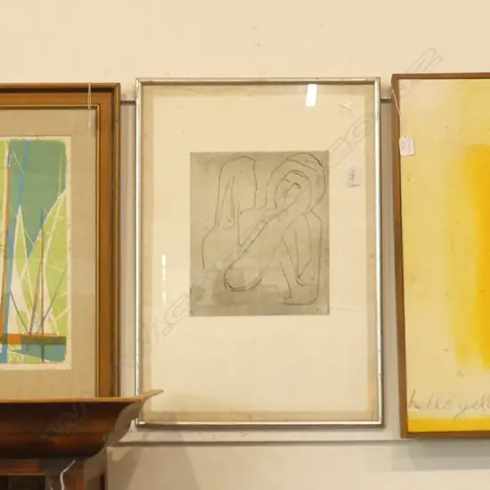 ARTIST UNKNOWN ETCHING 6/25 FEMALE STUDY 550 X 380 MM