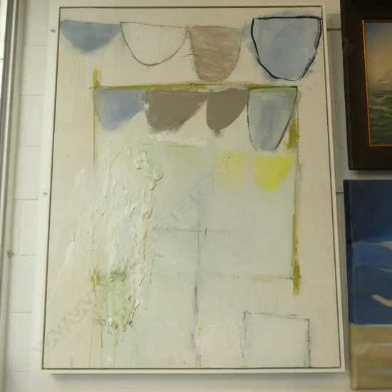 JOHN BLACKBURN 'ELEVEN CUPS WITH CROSS' MIXED MEDIA '08 1230 X 945MM