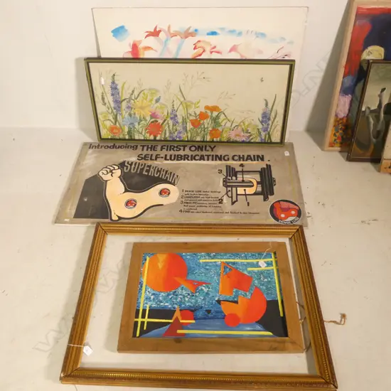 4 ASST ARTWORKS + 2 FRAMES