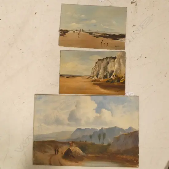 2 UNFRAMED OILS BY E PROCTER + ONE OTHER W 470 MM