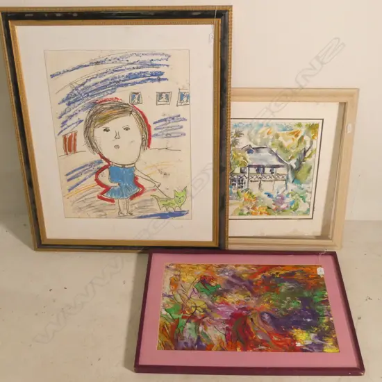 3 ASST ARTWORKS ALL UNGLAZED