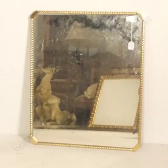 BRASS FRAMED MIRROR H 630 MM