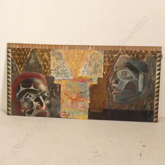 L HIGGINS MIXED MEDIA ICON KWAKIUTE 920 X 450 MM