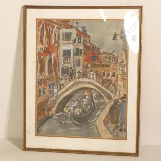 ARTIST UNKNOWN GOUACHE VENICE 440 X 580 MM