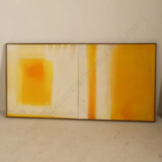 HUTCHINSON OIL ON CANVAS YELLOW 610 X 1000 MM