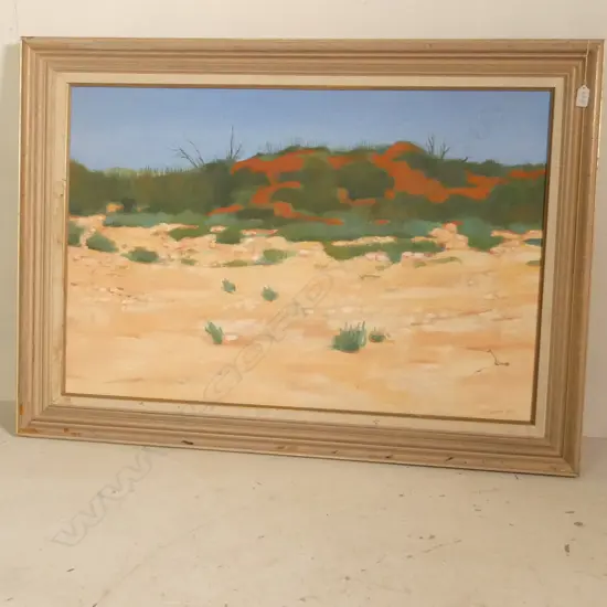 R. D WALTRON OIL ON CANVAS THE ROAD TO ALICE  900 X 620 MM