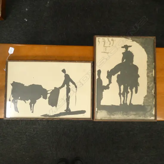 PAIR PABLO PICASSO LITHOGRAPHPRINTS 310 X 450MM (INCL FRAME)