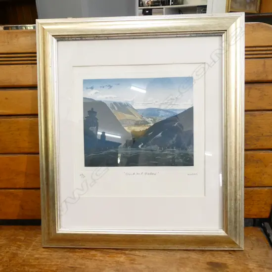 ARTIST UNKNOWN ETCHING CLOUD AND SHADOW H 40/150 H430 MM