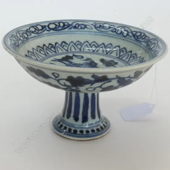 CHINESE B&W TAZZA ANIMAL TO CENTRE, DIAM 145mm 