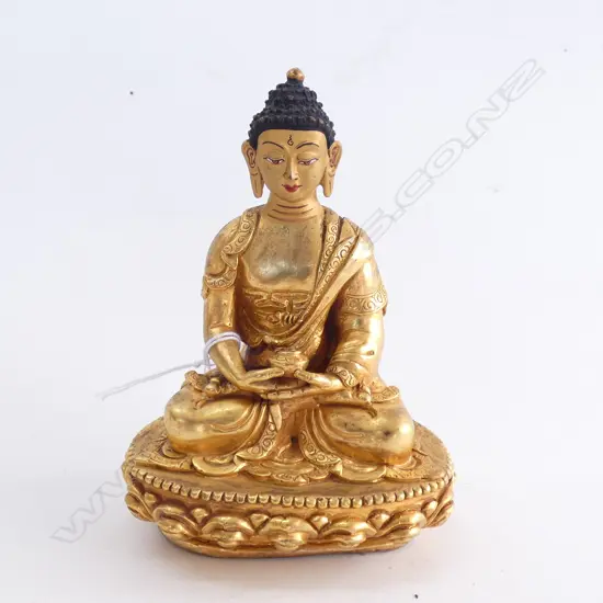 SEATED GILT THAI BUDDHA  - BLESSED BY THE DALAI LAMA