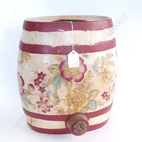 VINTAGE CHINA "RUM PUNCH" DISPENSER WITH OLD CORK, H.270MM