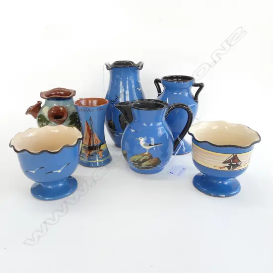 7 PCES BLUE TORQUAY WARE